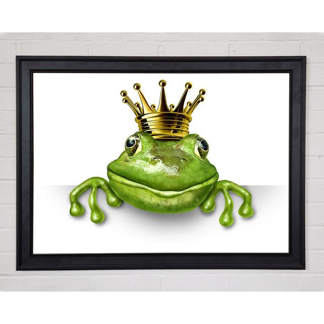 The King Frog Brayden Studio Size: 59.7cm H x 84.1cm W x 1.5cm D, Format: Matte Black Framed Paper on Productcaster.