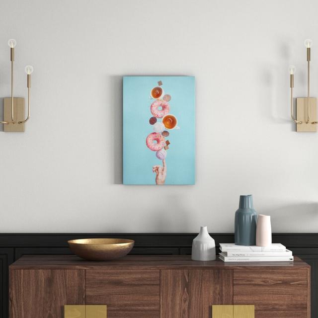 Weekend Donuts - Wrapped Canvas Graphic Art Print East Urban Home Size: 60cm H x 40cm W x 2cm D on Productcaster.