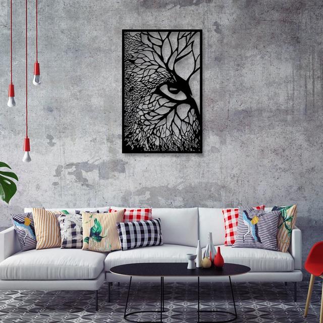 Arbor Metal Wall Décor Rosalind Wheeler Finish: Black, Size: 98cm H x 69cm W x 2cm D on Productcaster.