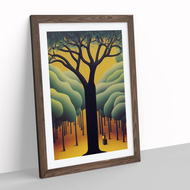 The Splendid Tree - Picture Frame Graphic Art Marlow Home Co. Frame Colour: Walnut, Size: 46cm H x 34cm W x 2cm D on Productcaster.