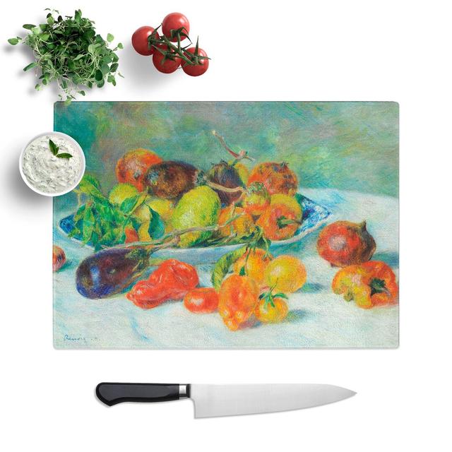 Still Life with Fruits Vol.4 by Pierre-Auguste Renoir Chopping Board East Urban Home Size: 28.5cm W x 39cm L on Productcaster.