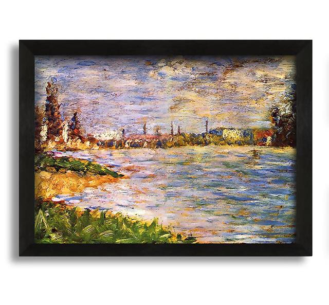 Seurat the Two Banks - Picture Frame Painting on Canvas Ophelia & Co. Size: 30cm H x 42cm W x 10cm D on Productcaster.