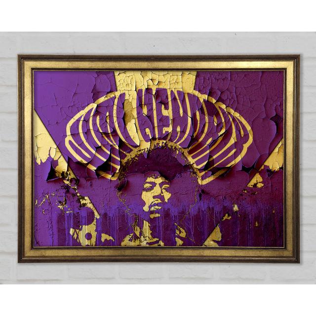 Jimi Hendrix Purple Haze - Single Picture Frame Art Prints Ophelia & Co. Size: 84.1cm H x 118.9cm W on Productcaster.