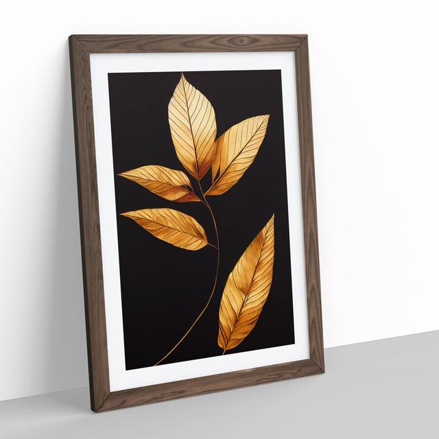 Special Leaves - Picture Frame Painting Marlow Home Co. Size: 34cm H x 25cm W x 2cm D, Frame Colour: Brown Framed on Productcaster.