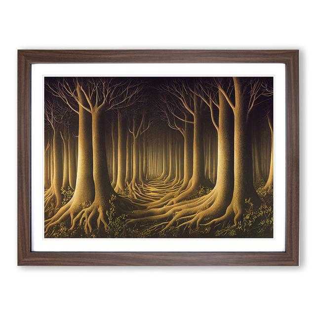 Sweet Forest - Picture Frame Graphic Art Alpen Home Size: 46cm H x 64cm W x 2cm D, Frame Colour: Walnut Framed on Productcaster.