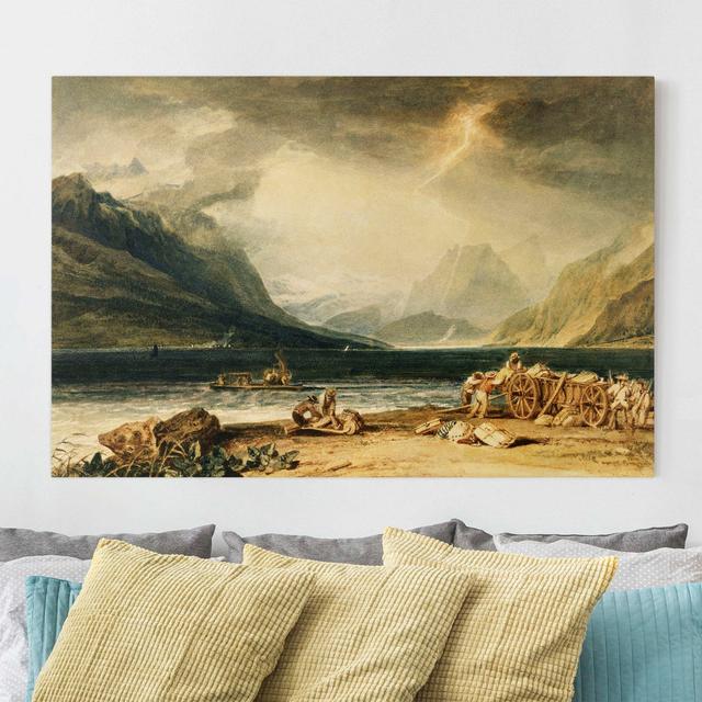 Leinwandbild The Lake of Thun, Switzerland von J.M.W. Turner East Urban Home Größe: 180 L x 120 B on Productcaster.