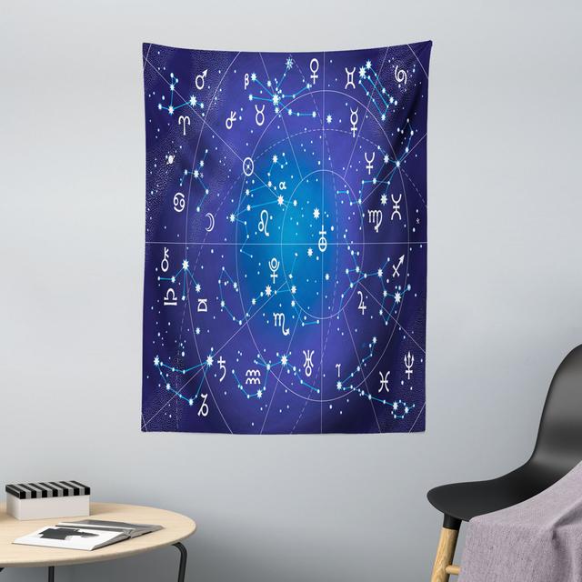 Tapestry, Constellation Zodiac, Dark Blue East Urban Home Maße: 150 cm H x 110 cm B on Productcaster.