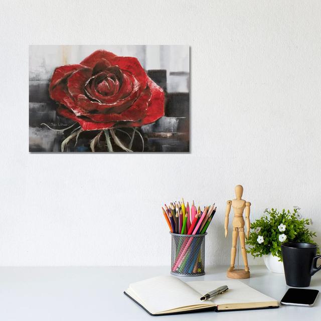 Blooming Red Rose by Rian Withaar - Wrapped Canvas Print ClassicLiving Size: 20.32cm H x 30.48cm W x 1.91cm D on Productcaster.