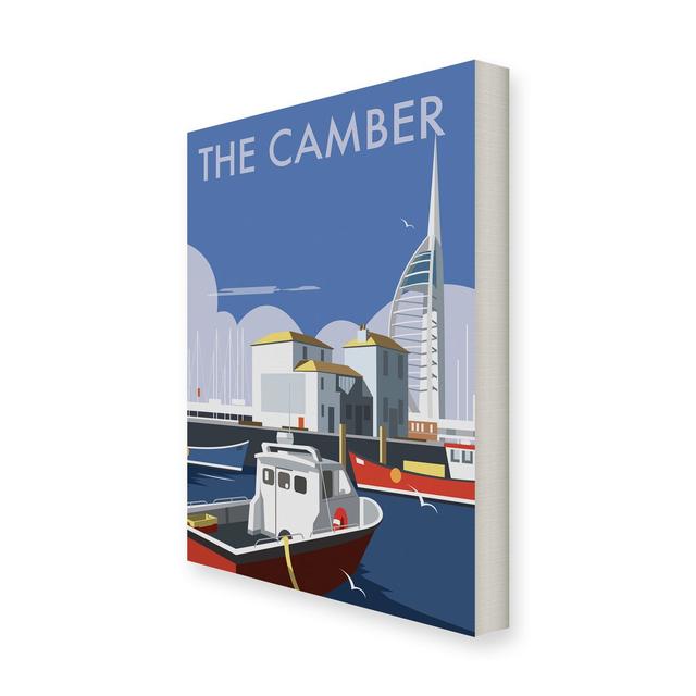 The Camber, Portsmouth by Dave Thompson Vintage Advertisement Wrapped on Canvas East Urban Home Size: 45 cm H x 30 cm W x 5 cm D on Productcaster.