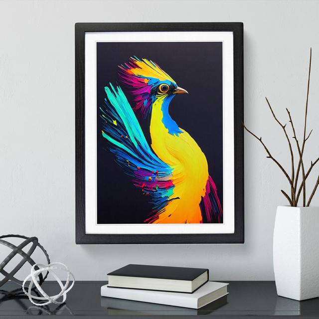 Bird In Colour No.2 - Single Picture Frame Print ClassicLiving Size: 34cm H x 25cm W x 2cm D, Frame Colour: Black on Productcaster.