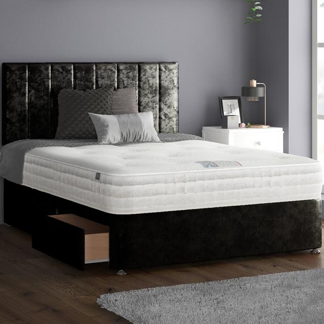 Ohiowa Divan Bed Base Fairmont Park Size: Single (3'), Storage Type: 2 Left Drawers, Colour: Black on Productcaster.