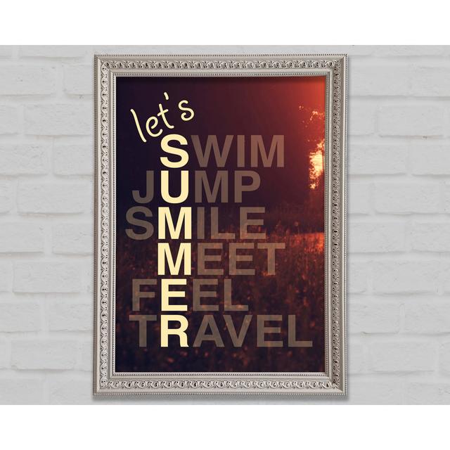 Let's Summer 1 - Single Picture Frame Print Bright Star Size: 29.7cm H x 21cm W on Productcaster.