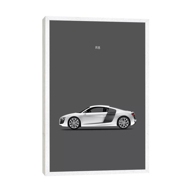 Audi R8 by Mark Rogan - Gallery-Wrapped Canvas Giclée on Canvas 17 Stories Size: 101.6cm H x 66.04cm W x 3.81cm D, Format: White Floater Framed on Productcaster.