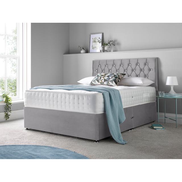 Matherville Divan Bed Set Rosdorf Park Storage Type: Foot-end Drawers, Size: Kingsize (5'), Colour: Charcoal on Productcaster.