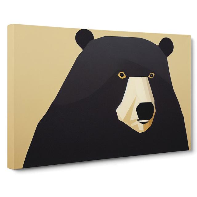 The Eccentric Bear Abstract - Wrapped Canvas Graphic Art Alpen Home Size: 40cm H x 60cm W x 3cm D on Productcaster.