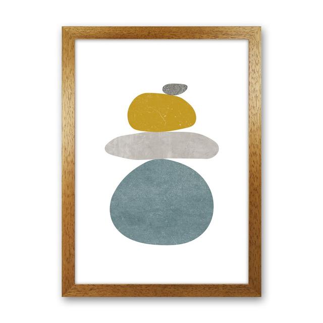 Pebbles V By Nouveau Prints Athena Format: Oak Framed, Size: 46cm H x 34cm W x 3cm D on Productcaster.