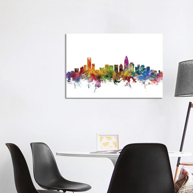 Charlotte, North Carolina Skyline by Michael Tompsett - Wrapped Canvas Art Prints Latitude Run Size: 66.04cm H x 101.6cm W x 1.91cm D on Productcaster.