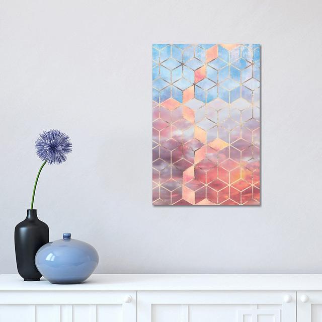 Magic Sky Cubes by Elisabeth Fredriksson - Wrapped Canvas Painting Fairmont Park Size: 45.72cm H x 30.48cm W x 1.91cm D on Productcaster.