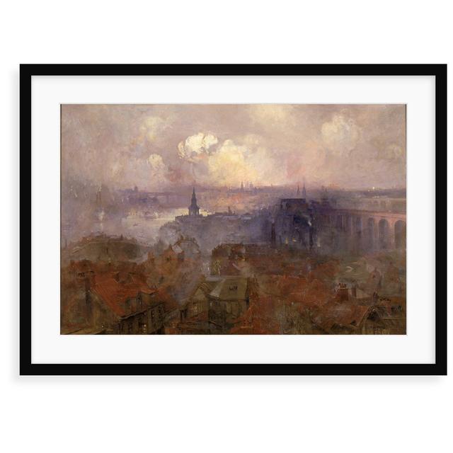 Newcastle Upon Tyne from the East by Niels Moeller Lund - Painting Print Marlow Home Co. Size: 50 cm H x 70 cm W x 2.3 cm D, Format: Framed Paper on Productcaster.