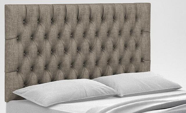 Karen Upholstered Headboard Etta Avenue Colour: Linen Sand, Size: Super King (6') on Productcaster.