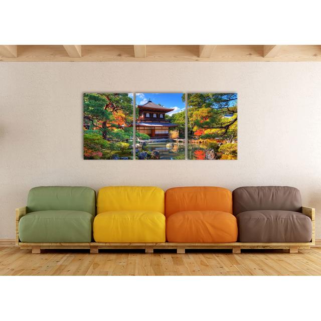 Ginkaku-Ji Temple in Kyoto Photographic Art Print Multi-Piece Image on Canvas East Urban Home Size: 80cm H x 180cm W on Productcaster.