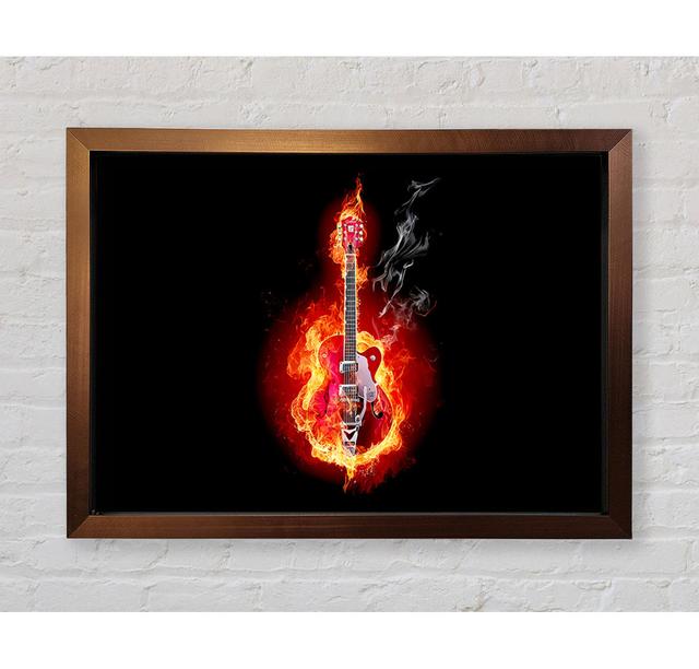 Red Guitar Flames - Print Bright Star Size: 42cm H x 59.7cm W on Productcaster.