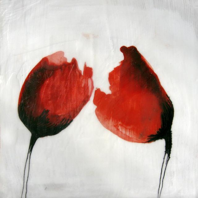 Red Drops II by Open Journey - Wrapped Canvas Painting Rosalind Wheeler Size: 76cm H x 76cm W on Productcaster.