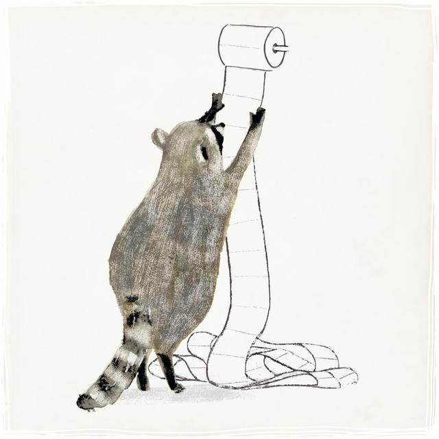 Rascally Raccoon IV by Victoria Barnes - Wrapped Canvas Painting Maturi Size: 91cm H x 91cm W x 3.8cm D on Productcaster.