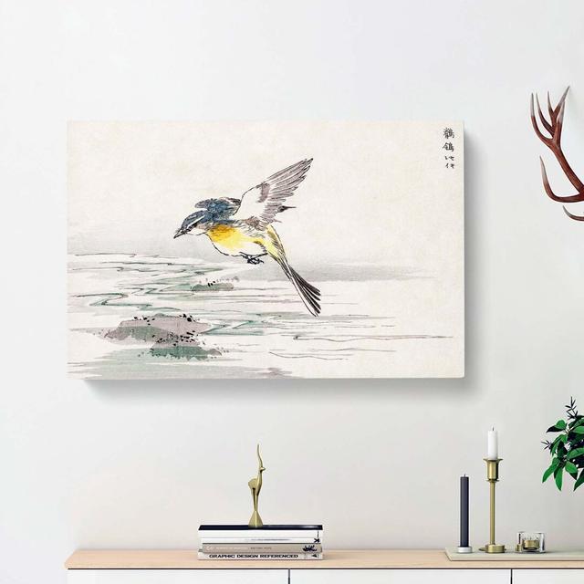 Grey Wagtail Bird by Numata Kashu - Wrapped Canvas Graphic Art Print East Urban Home Size: 35cm H x 50cm W x 3cm D on Productcaster.