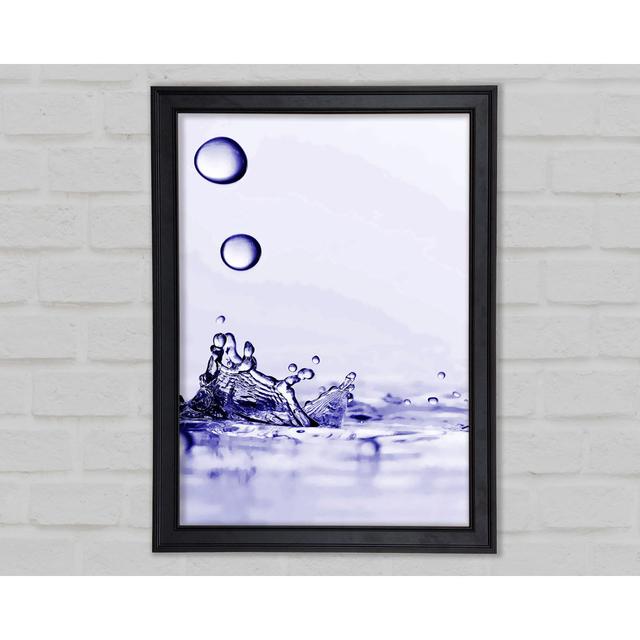 Purple Water Droplet Splash Framed Print Ivy Bronx Size: 42cm H x 59.7cm W on Productcaster.