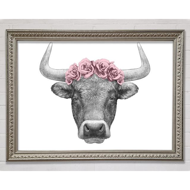 Rose Bull Head Framed Print Bright Star Size: 21cm H x 29.7cm W x 3cm D on Productcaster.