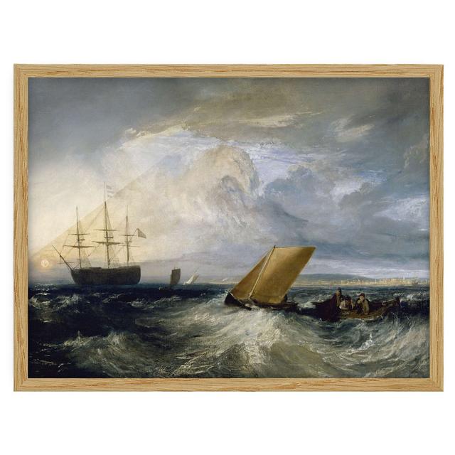 Sheerness by William Turner - Picture Frame Graphic Art Longshore Tides Size: 50cm H x 70cm W x 2cm D, Frame Option: Brown Framed on Productcaster.