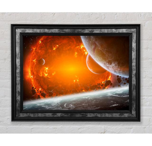 Fire Sun 2 Framed Print Bright Star Size: 29.7cm H x 42cm W on Productcaster.