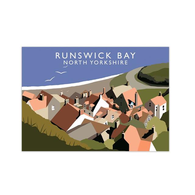 Runswick Bay North Yorkshire' Graphic Art Print 17 Stories Size: 29.7cm H x 42cm W x 3cm D, Format: Unframed on Productcaster.