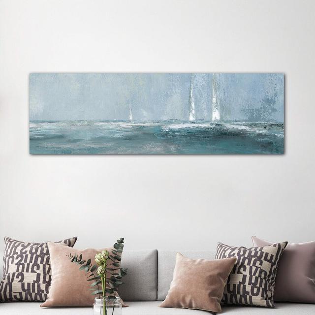 Headed Out by Carol Robinson - Wrapped Canvas Panoramic Painting Print Longshore Tides Size: 60.96cm H x 182.8cm W x 3.81cm D on Productcaster.