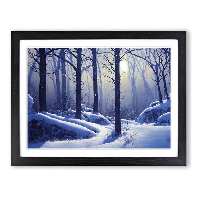 Painted Winter Forest Vol.3 - Picture Frame Graphic Art Alpen Home Frame Colour: Black, Size: 25cm H x 34cm W x 2cm D on Productcaster.