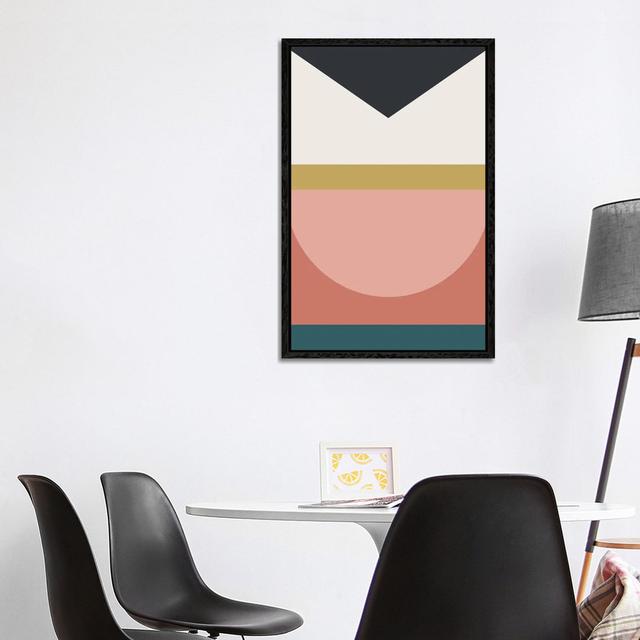 Maximalist Geometric III - Print on Canvas Isabelline Size: 101.6cm H x 66.04cm W x 3.81cm D, Format: Black Framed on Productcaster.