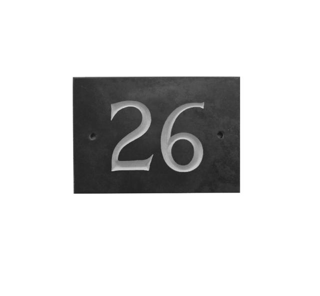 Odacia 10cm H Slate House Number Dakota Fields Number: 26, Colour: Black on Productcaster.