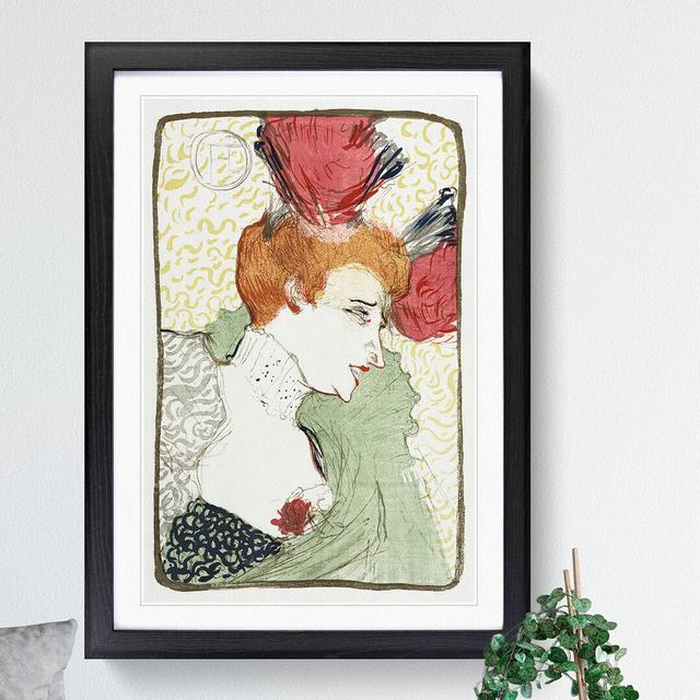 Bust of Mademoiselle Lender by Henri de Toulouse-Lautrec - Picture Frame Painting East Urban Home Frame Option: Black, Size: 36cm H x 27cm W x 2cm D on Productcaster.