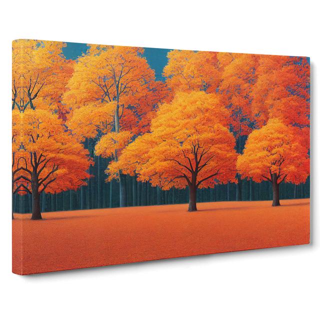 The Spirited Autumn Forest - Wrapped Canvas Graphic Art Marlow Home Co. Size: 35cm H x 50cm W x 3cm D on Productcaster.