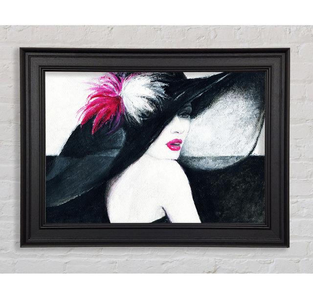 Woman In Black Hat - Single Picture Frame Art Prints Canora Grey Size: 21Cm H x 42cm W x 8cm D on Productcaster.