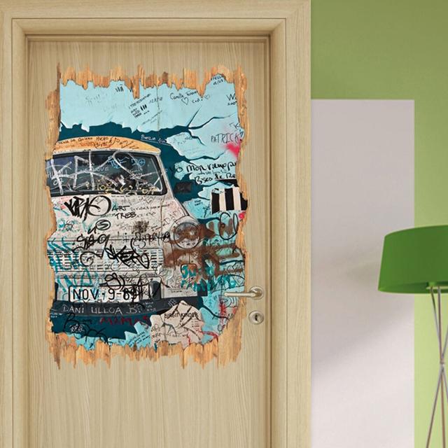 Wandtattoo Trabant durch die Wand - Trabi DDR Kult East Urban Home on Productcaster.