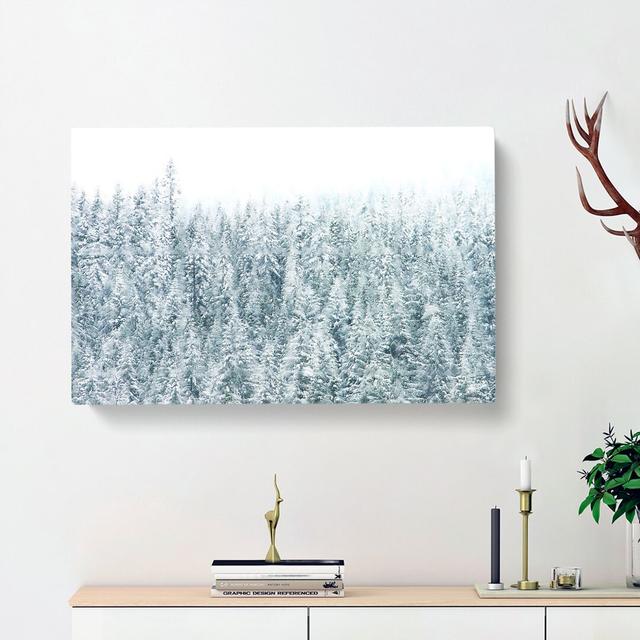 Winter Forest - Wrapped Canvas Graphic Art Print East Urban Home Size: 40cm H x 60cm W x 3cm D on Productcaster.