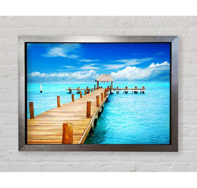 Honeymooners Paradise Framed Print House of Hampton Size: 100cm H x 141.4cm W x 3.4cm D, Format: Silver Framed Paper on Productcaster.