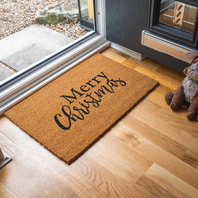 Nicola Spring - Christmas Coir Door Mat - 60 x 40cm - Merry Christmas Nicola Spring on Productcaster.