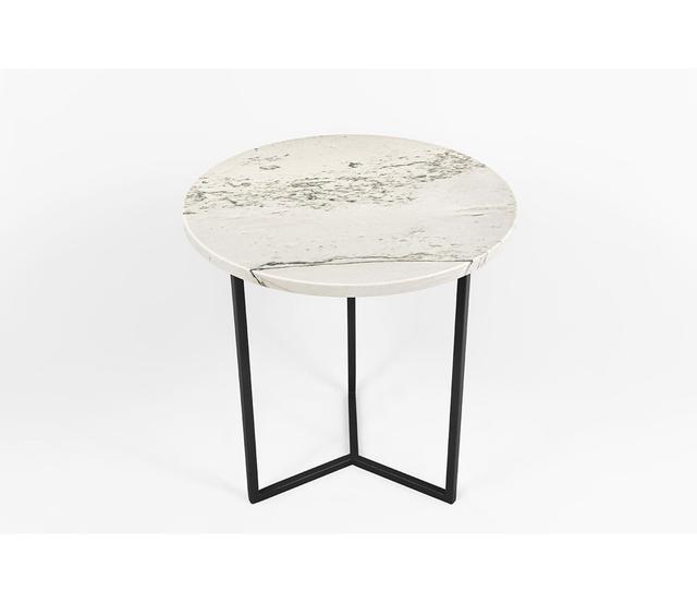 Draper Alex Side Table Isabelline Table Base Colour: Black on Productcaster.