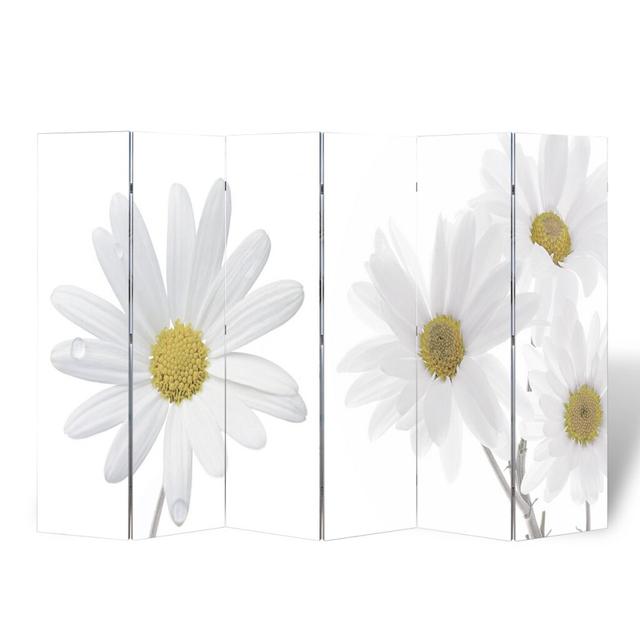 Blumen Room Divider Symple Stuff Colour: White, Number of Panels: 6 on Productcaster.