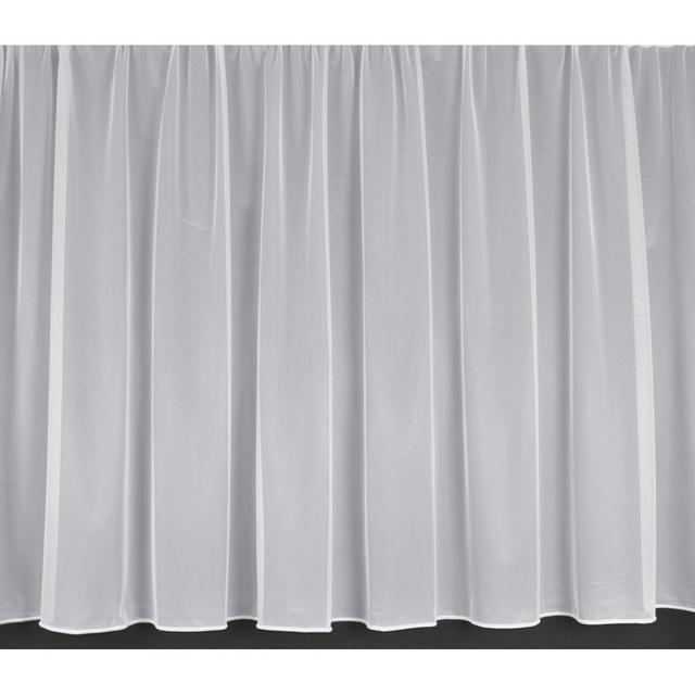 Wymore Sheer Slot Top Curtain Panel Lily Manor Panel Size: 500 x 160 cm, Curtain Colour: White on Productcaster.