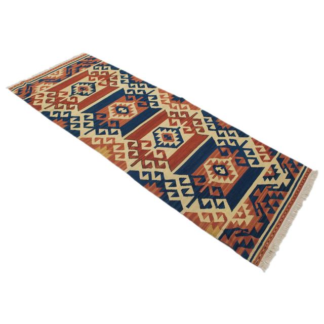 Amine Brown/Blue Area Rug Gracie Oaks Rug Size: Runner 69 x 198cm on Productcaster.