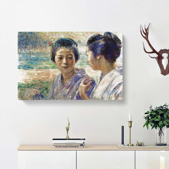 A Stroll by Fujishima Takeji - Wrapped Canvas Painting Print East Urban Home Size: 50cm H x 76cm W x 3cm D on Productcaster.